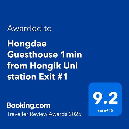 Hongdae Guesthouse 1Min From Hongik Uni Station Exit #1 Сеул Экстерьер фото